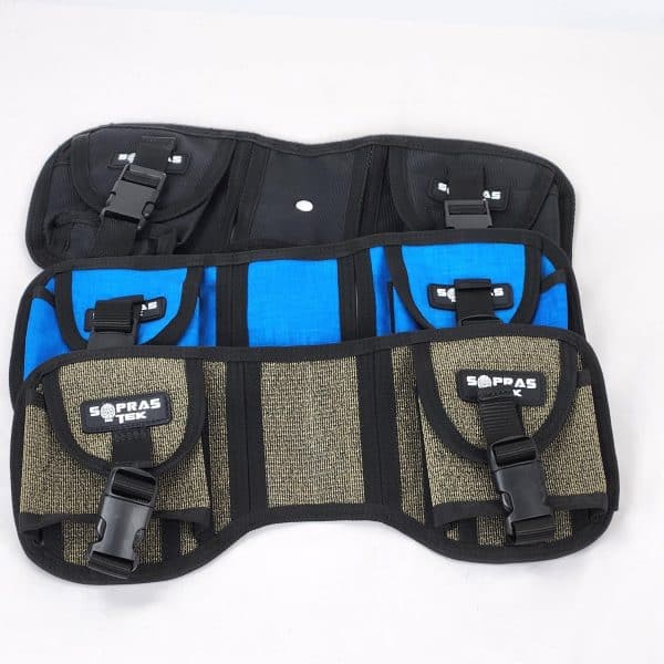 Cylinder straps weight pockets